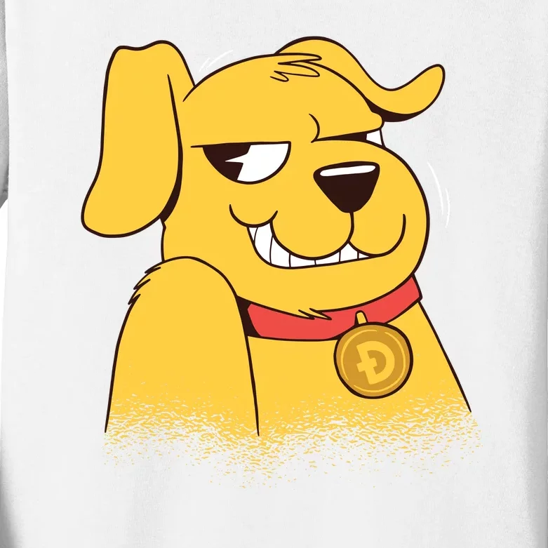 DogeCoin Dog Kids Long Sleeve Shirt