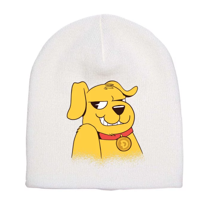 DogeCoin Dog Short Acrylic Beanie