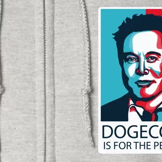 Dogecoin Is For The People Elon Musk Full Zip Hoodie