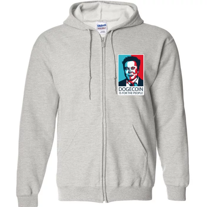 Dogecoin Is For The People Elon Musk Full Zip Hoodie