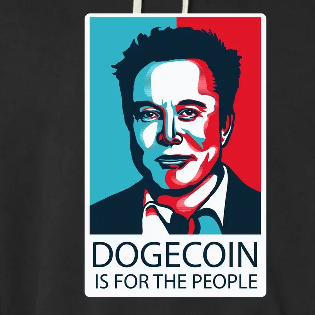 Dogecoin Is For The People Elon Musk Garment-Dyed Fleece Hoodie