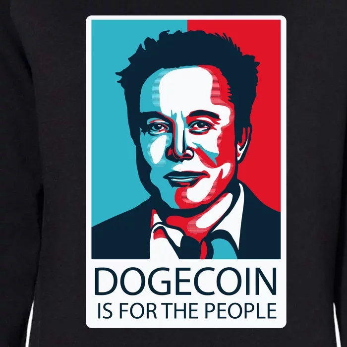 Dogecoin Is For The People Elon Musk Womens California Wash Sweatshirt