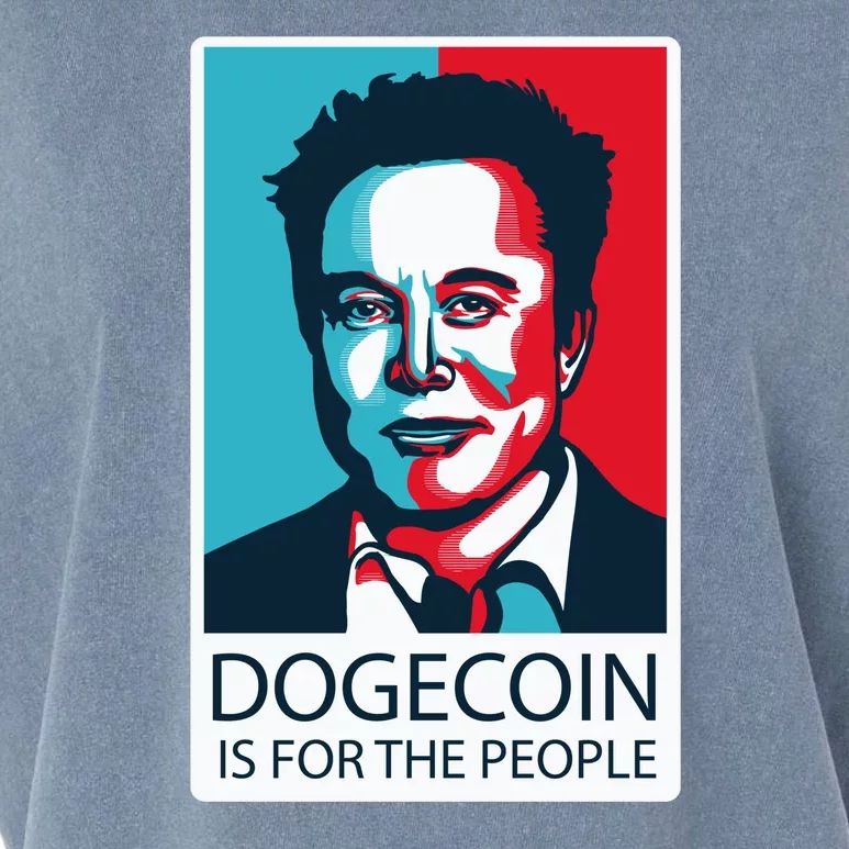 Dogecoin Is For The People Elon Musk Garment-Dyed Women's Muscle Tee