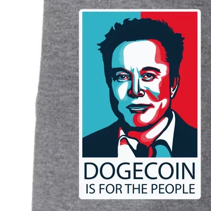 Dogecoin Is For The People Elon Musk Doggie 3-End Fleece Hoodie