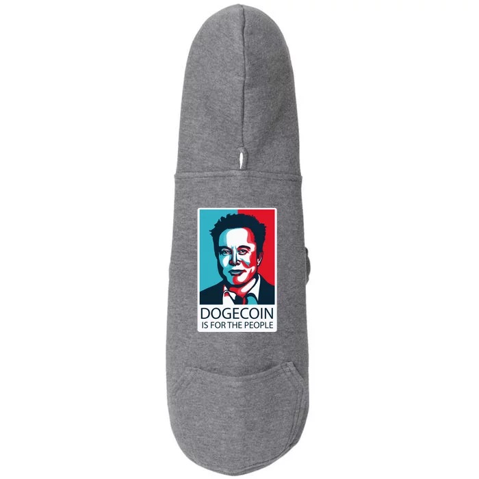 Dogecoin Is For The People Elon Musk Doggie 3-End Fleece Hoodie