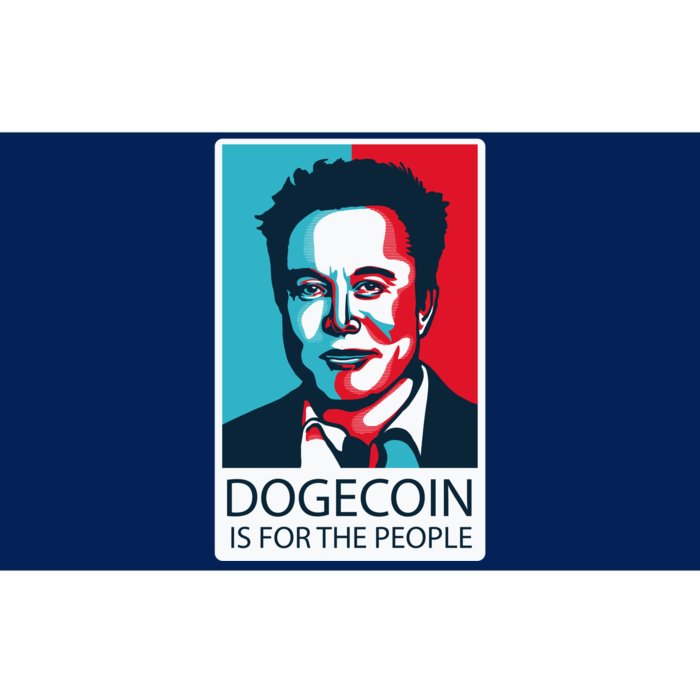 Dogecoin Is For The People Elon Musk Bumper Sticker