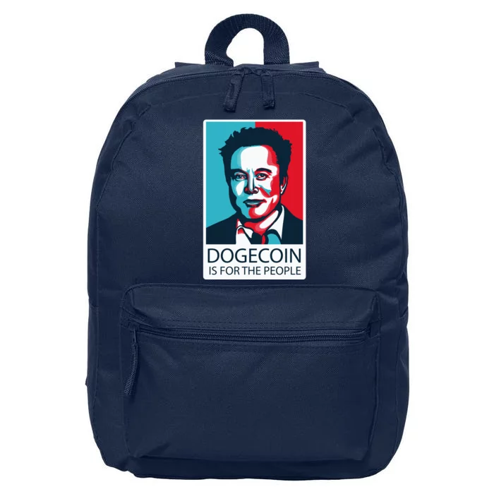 Dogecoin Is For The People Elon Musk 16 in Basic Backpack