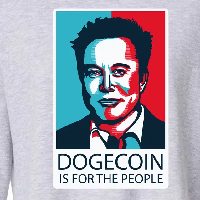 Dogecoin Is For The People Elon Musk Cropped Pullover Crew