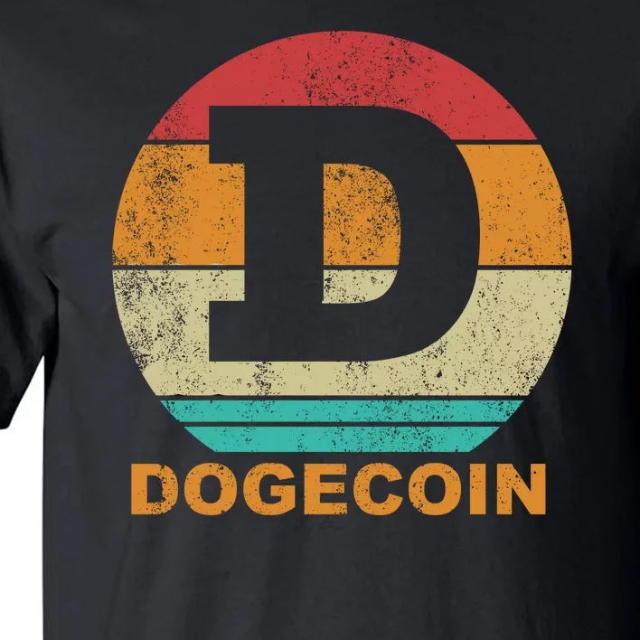 Dogecoin Meme Retro Vintage Style Tall T-Shirt