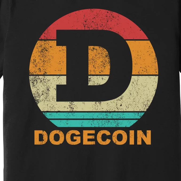 Dogecoin Meme Retro Vintage Style Premium T-Shirt