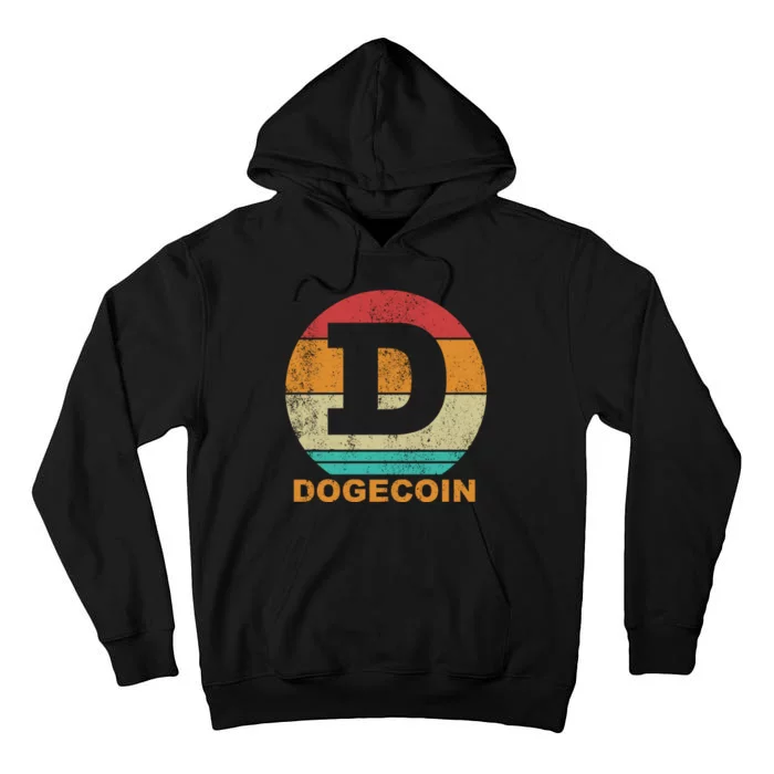 Dogecoin Meme Retro Vintage Style Tall Hoodie