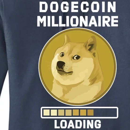 Dogecoin Millionaire Loading Funny Doge Crypto Women's Pullover Hoodie