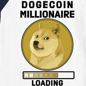 Dogecoin Millionaire Loading Funny Doge Crypto Baseball Sleeve Shirt