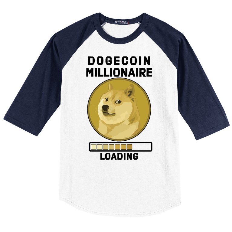 Dogecoin Millionaire Loading Funny Doge Crypto Baseball Sleeve Shirt