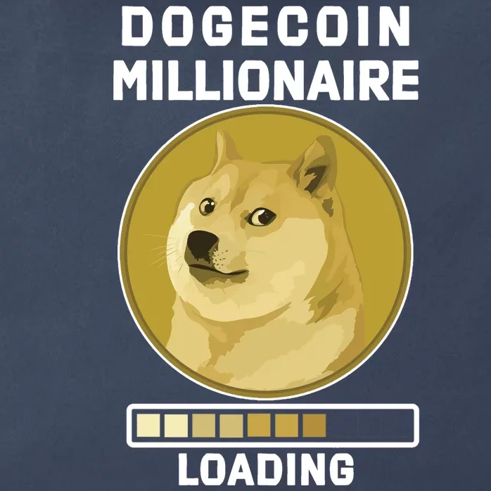 Dogecoin Millionaire Loading Funny Doge Crypto Zip Tote Bag