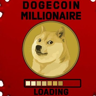 Dogecoin Millionaire Loading Funny Doge Crypto Oval Ornament