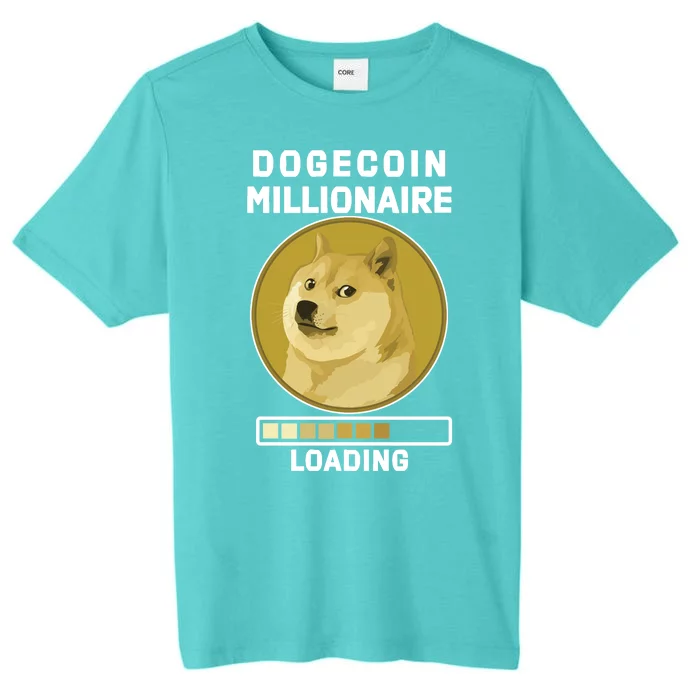 Dogecoin Millionaire Loading Funny Doge Crypto ChromaSoft Performance T-Shirt