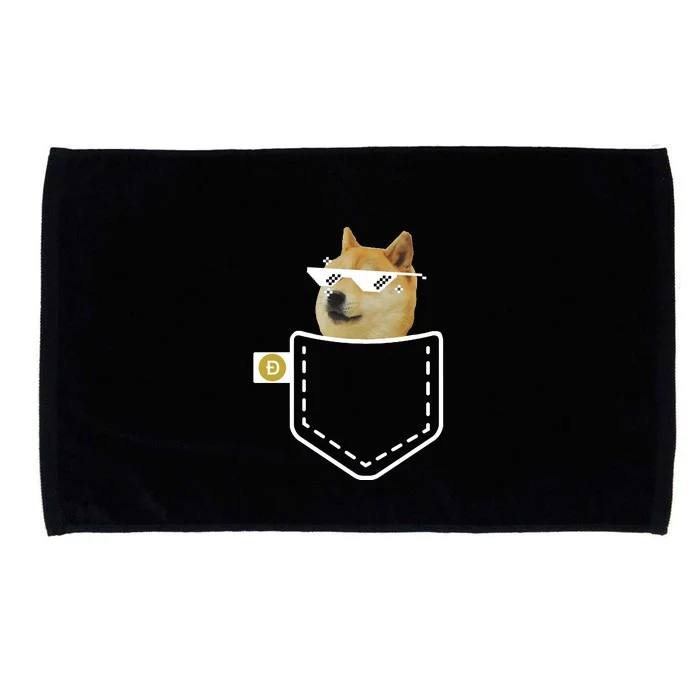 Dogecoin Pocket Doge Coin Microfiber Hand Towel