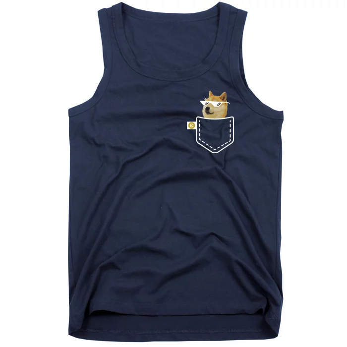 Dogecoin Pocket Doge Coin Tank Top