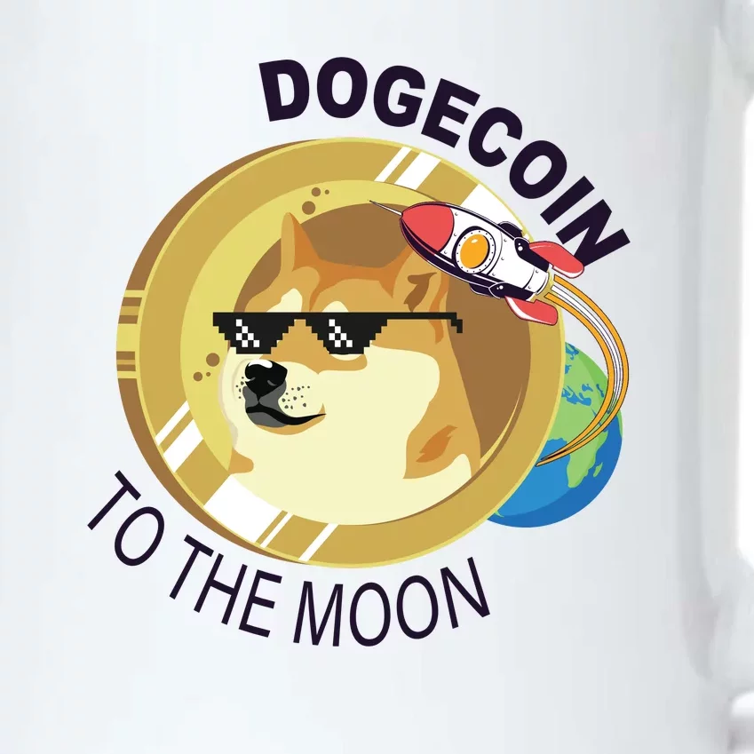 Dogecoin to the moon Black Color Changing Mug