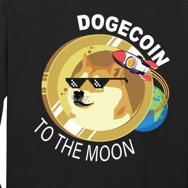 Dogecoin to the moon Long Sleeve Shirt