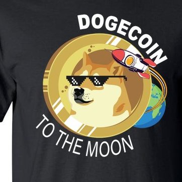 Dogecoin to the moon Tall T-Shirt