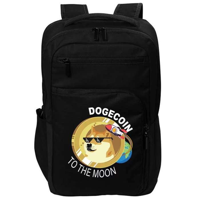 Dogecoin to the moon Impact Tech Backpack