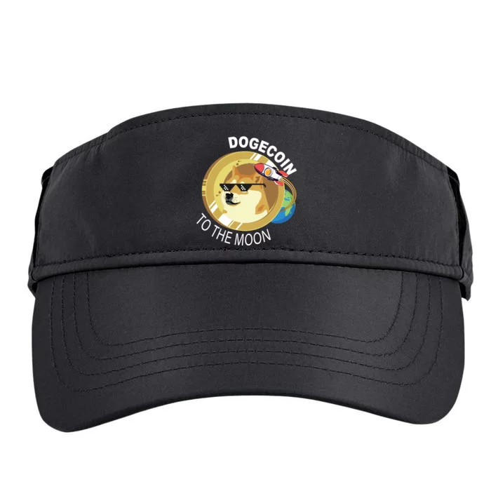 Dogecoin to the moon Adult Drive Performance Visor