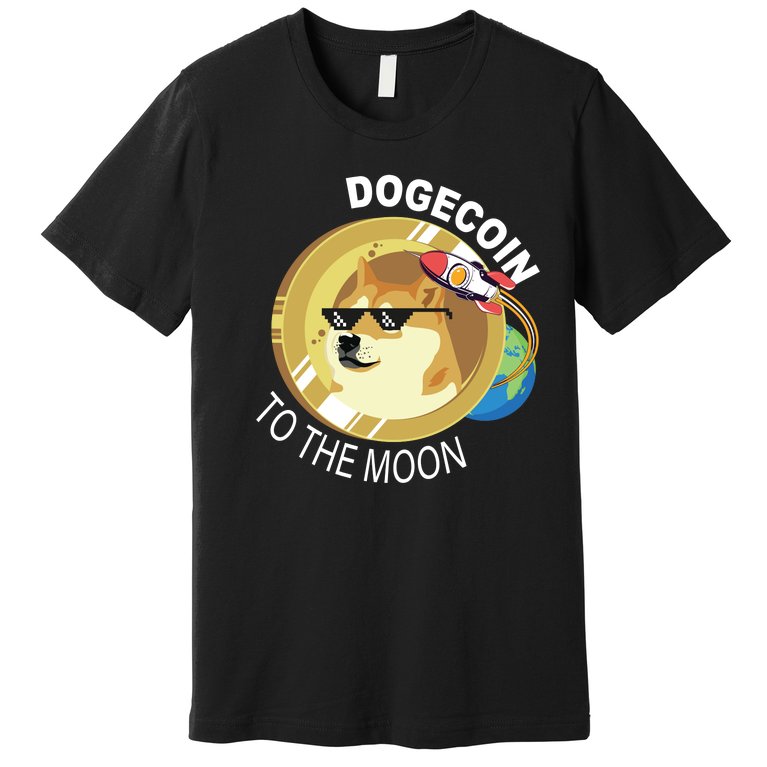 Dogecoin to the moon Premium T-Shirt