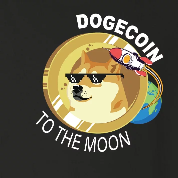 Dogecoin to the moon Toddler Long Sleeve Shirt