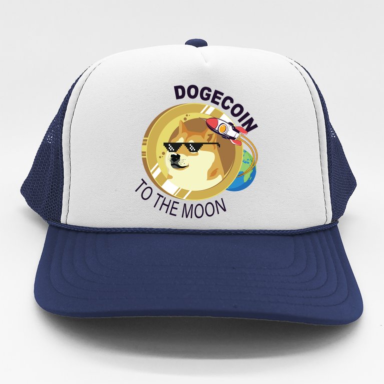 Dogecoin to the moon Trucker Hat