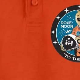 Dogecoin To The Moon Astronaut Dry Zone Grid Performance Polo