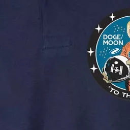 Dogecoin To The Moon Astronaut Softstyle Adult Sport Polo