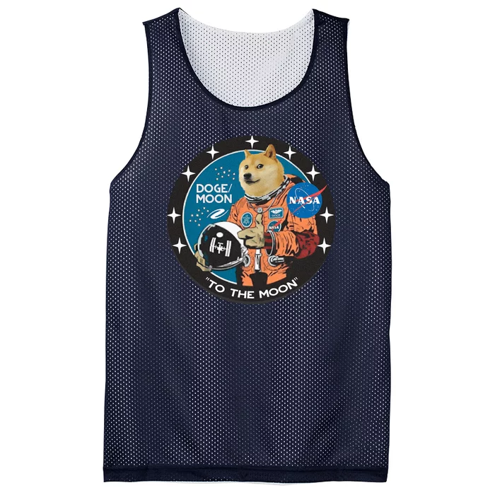 Dogecoin To The Moon Astronaut Mesh Reversible Basketball Jersey Tank