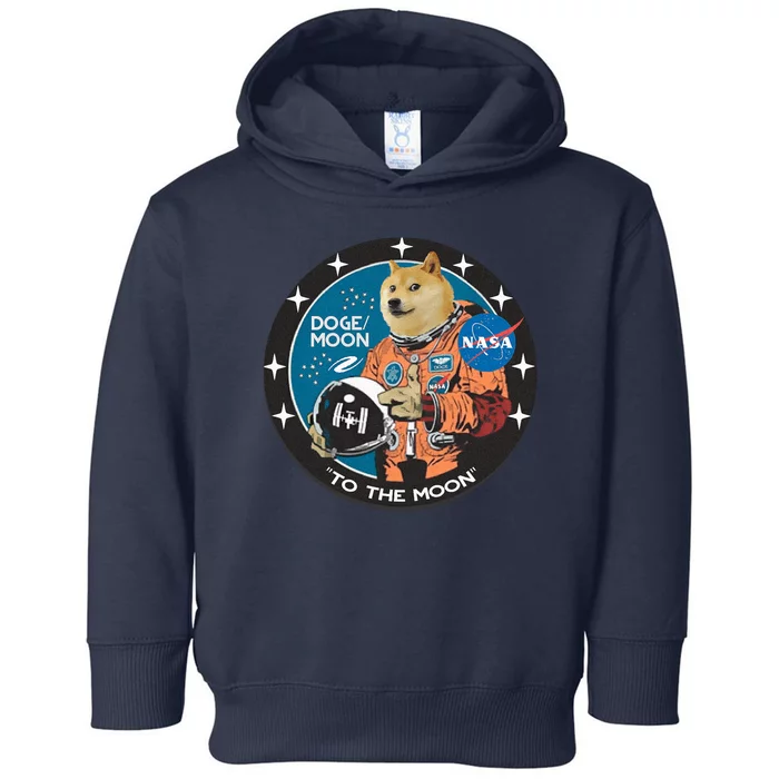 Dogecoin To The Moon Astronaut Toddler Hoodie