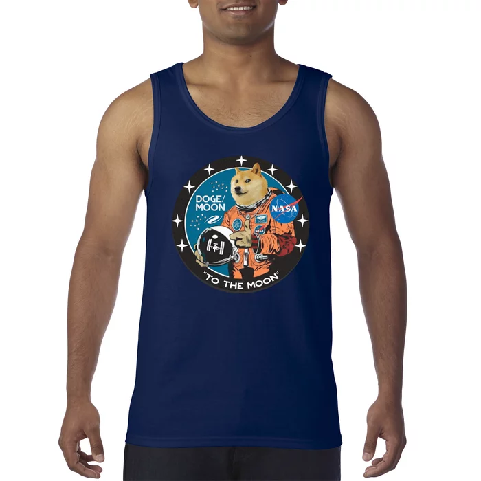 Dogecoin To The Moon Astronaut Tank Top