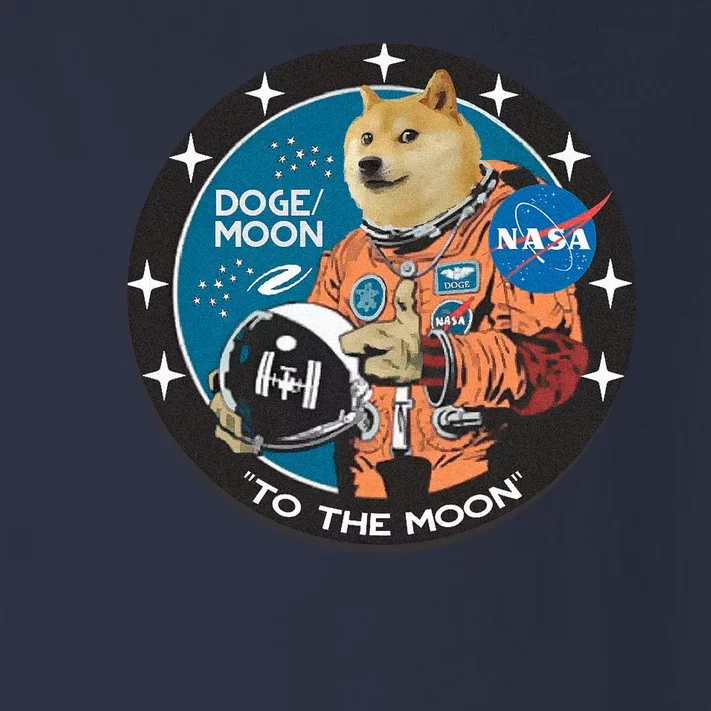 Dogecoin To The Moon Astronaut Toddler Long Sleeve Shirt