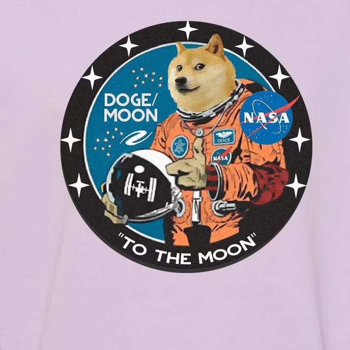 Dogecoin To The Moon Astronaut Garment-Dyed Sweatshirt