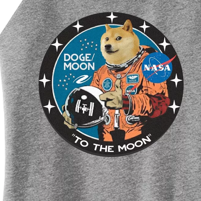 Dogecoin To The Moon Astronaut Women’s Perfect Tri Rocker Tank