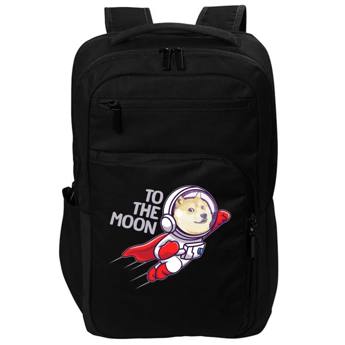 Dogecoin To The Moon Coin Crypto Currency Super Astronaut Impact Tech Backpack