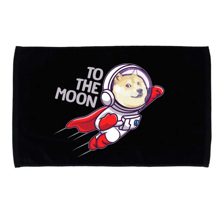 Dogecoin To The Moon Coin Crypto Currency Super Astronaut Microfiber Hand Towel