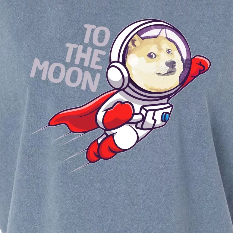 Dogecoin To The Moon Coin Crypto Currency Super Astronaut Garment-Dyed Women's Muscle Tee