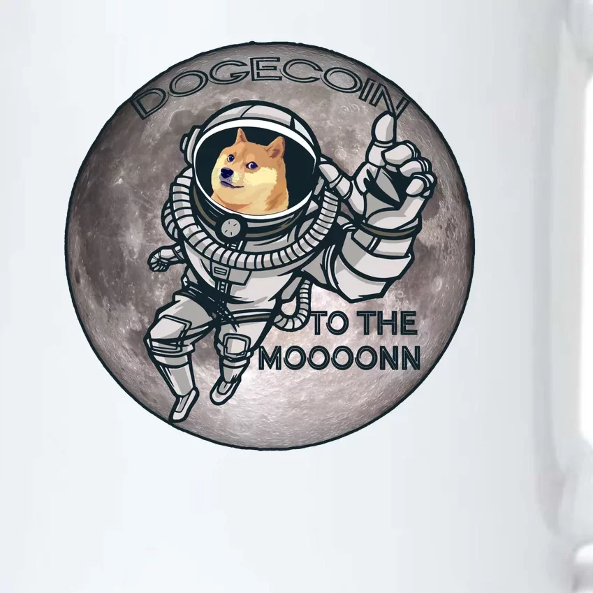 Dogecoin To the Moon Doge Black Color Changing Mug