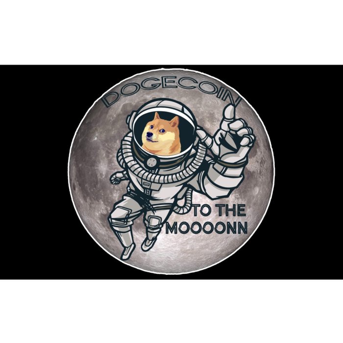 Dogecoin To the Moon Doge Bumper Sticker