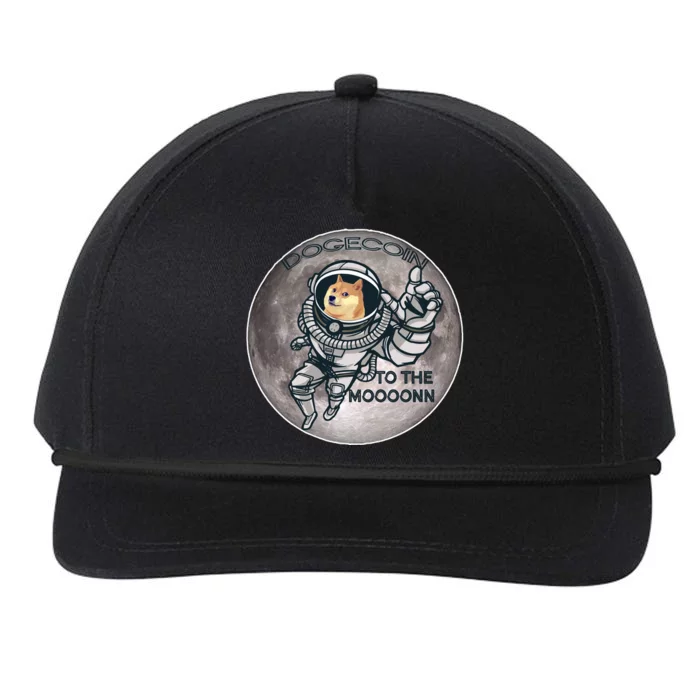 Dogecoin To the Moon Doge Snapback Five-Panel Rope Hat