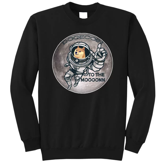 Dogecoin To the Moon Doge Tall Sweatshirt