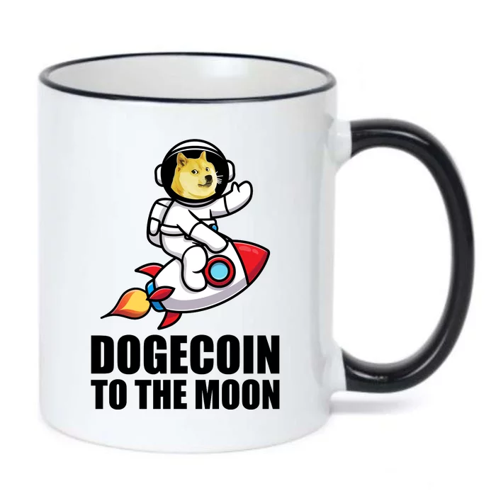 DogeCoin To The Moon Doge Crypto Black Color Changing Mug