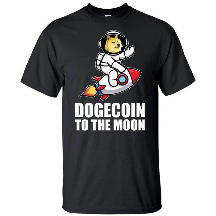 DogeCoin To The Moon Doge Crypto Tall T-Shirt