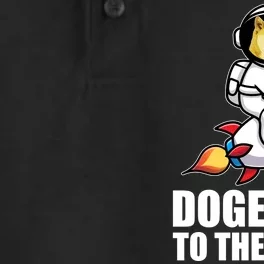 DogeCoin To The Moon Doge Crypto Dry Zone Grid Performance Polo