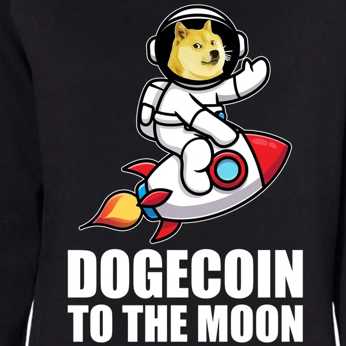 DogeCoin To The Moon Doge Crypto Womens California Wash Sweatshirt